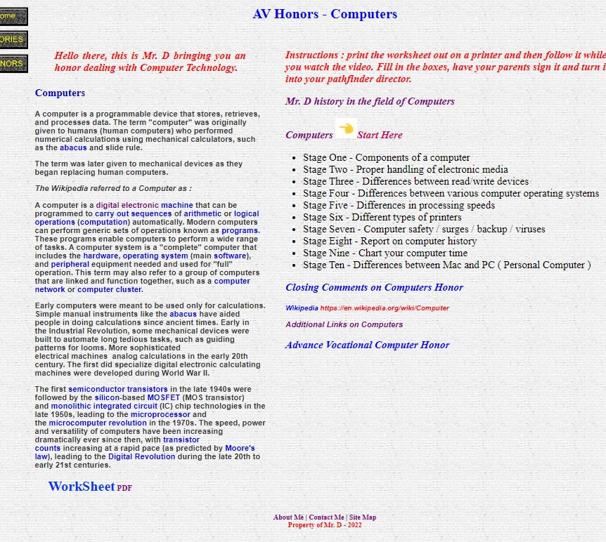 DM Webpage